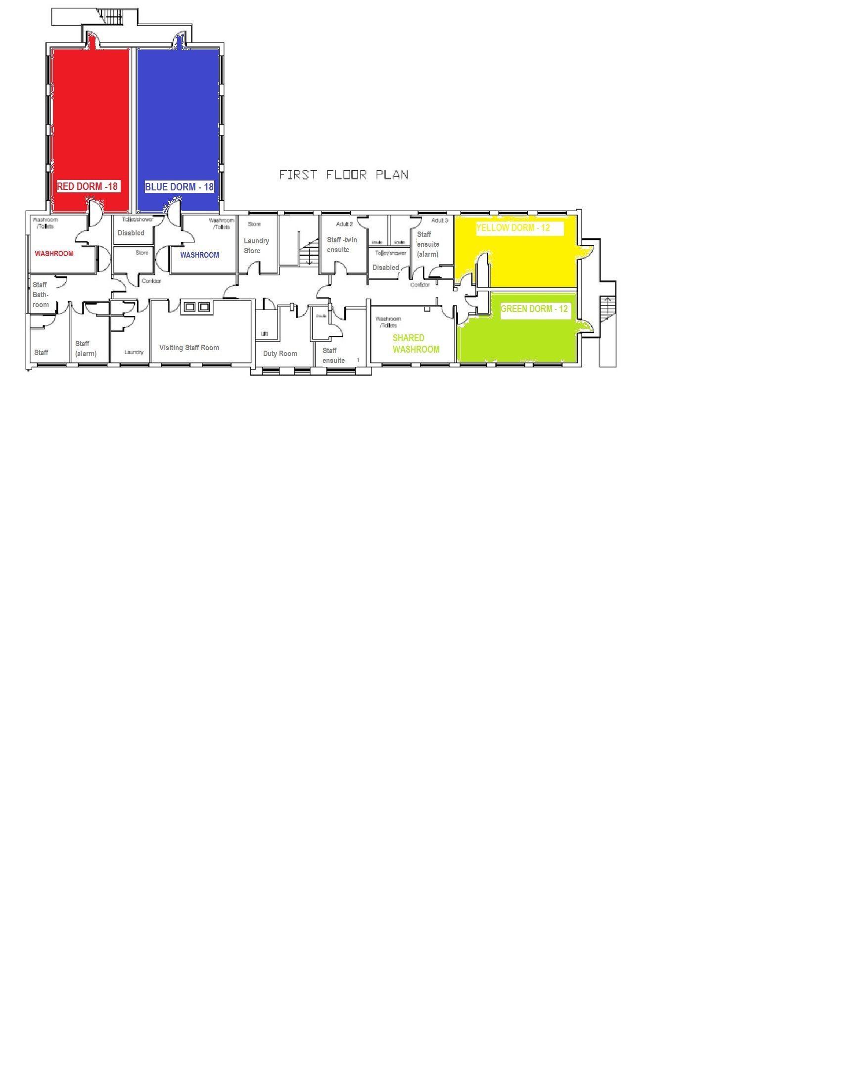 First floor accommodation at FCC